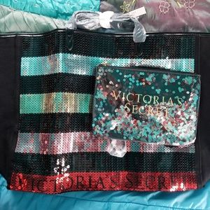 VS Glitter Tote and Bag Bundle